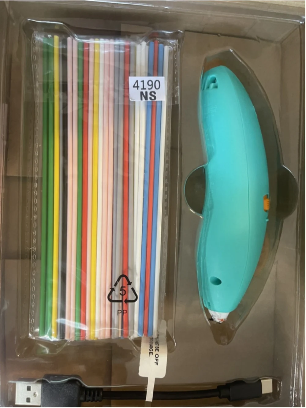 3Doodler Start + Essentials 3D Printing Pen Set Light Blue Gently Used